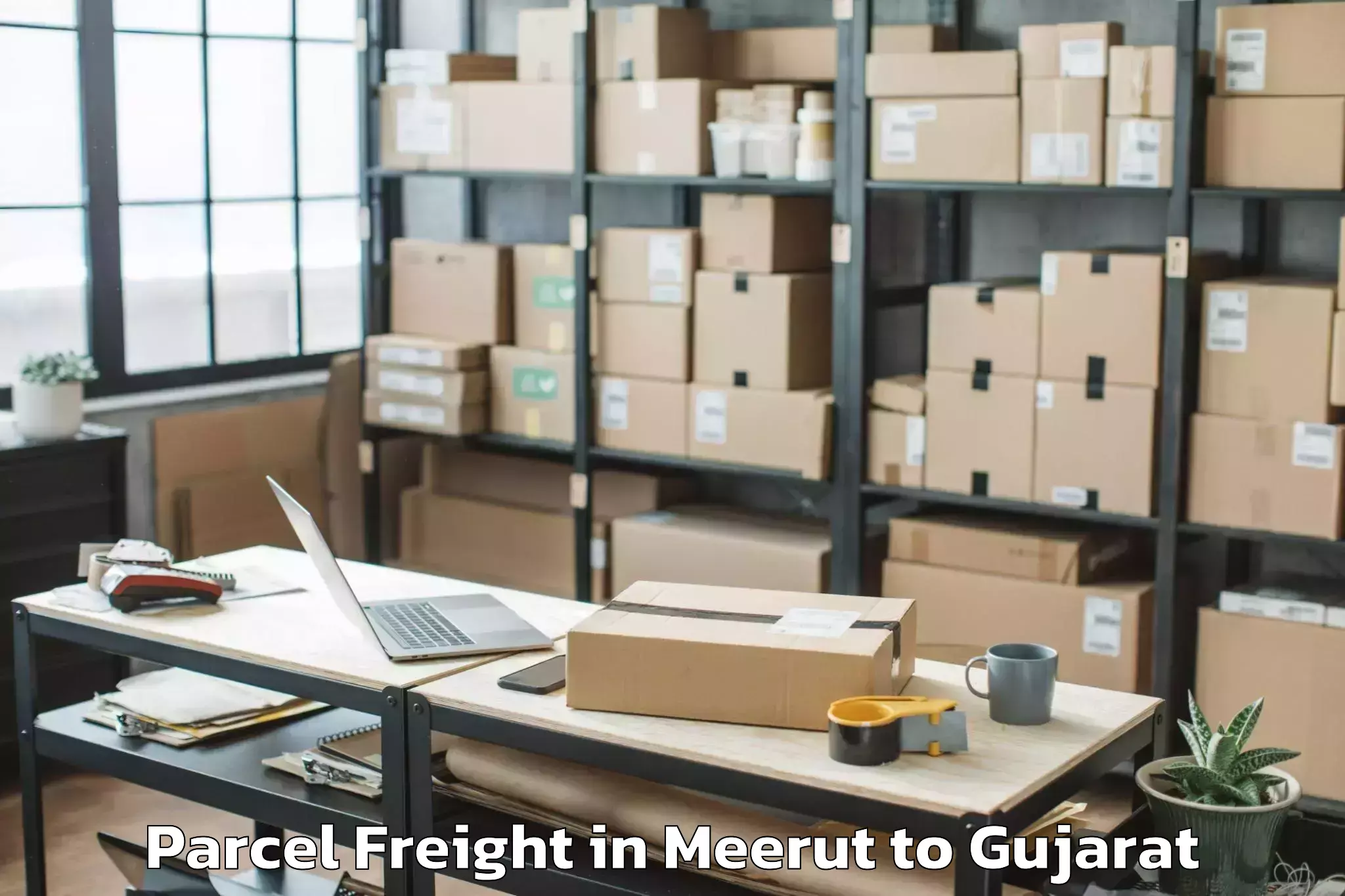 Top Meerut to Gujarat University Of Transpla Parcel Freight Available